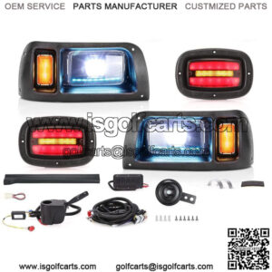 Golf Cart LED Light Kit for Club Car DS 12-48V,with Low/High Beam, Turn Signals