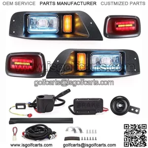 LED Deluxe Light Kit Turn Signals Brake Light Horn Street Legal EZGO TXT 14+