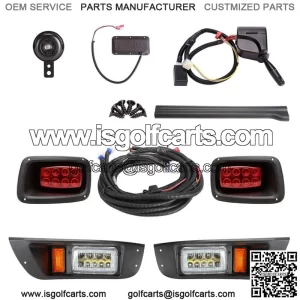 Deluxe LED Light Kit, Street Legal Kit Turn Signal Switch Golf Cart For EZGO TXT