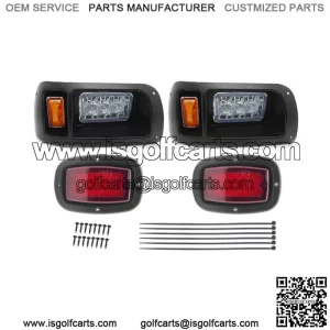 For Club Car DS Golf Cart Street Legal LED Light Headlight & Taillight Kit 1993+