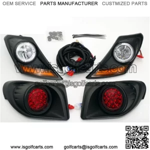 New LED Deluxe Street Legal Golf Cart Light Kit for Yamaha Drive2 2017-Up