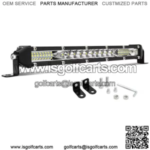 Slim 10" inch Single Row Bumper Front Led Light Bar For ATV Club Car Golf Cart