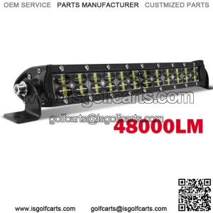 14" 480W Upper Bumper Led Light Bar Spot Flood For Club Car EZGO Golf Cart 12/15