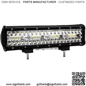 12" 240W Front Bumper LED Light Bar Combo Driving For Club Car EZGO Golf Cart
