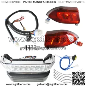 For Club Car Precedent 2004-2008 Golf Cart LED Headlight Tail Light Kit 12V