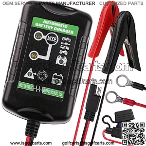 6V 12V 1.5A Trickle Battery Charger, Universal Power Battery Maintainer for Car, Automotive, Vehicle, Motorcycle, Lawn Mower, Marine, Boat, Snowmobile, ATV, RV, SLA AGM GEL CELL Lead Acid Battery