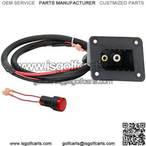 Golf cart Charger Receptacle??36V Powerwise Charger Receptacle Fit  for EZGO Golf Cart Medalist & TXT DCS/PDS Item??with Harness. OEM#73345G01/73051-G29+73063-G01