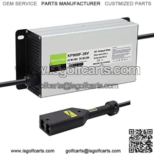 Battery Charger 36V 20A for EZGO EZ-GO TXT 96-Up Golf Cart, with D-Plug / Powerwise Plug