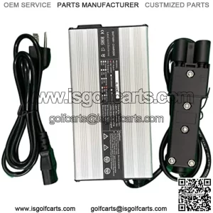 Yamaha - Cargador port??til para carrito de golf, 48 V, 48 V, accesorios para carrito de golf, cargador de bater??as con enchufe G19/G22, mango de 2 pines, repuesto para carrito de golf Yamaha