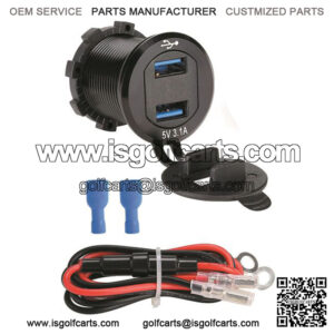 Universal DC 9V-48V Golf Cart DC Dual USB Charger