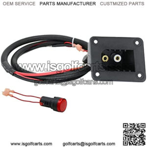Golf cart Charger Receptacle??36V Powerwise Charger Receptacle Fit  for EZGO Golf Cart Medalist & TXT DCS/PDS Item??with Harness. OEM#73345G01/73051-G29+73063-G01