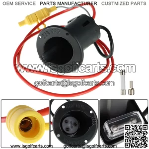 48 Volt DC Charger Receptacle & Fuse Kit For CLUB CAR DS Golf Cart 1018468-01