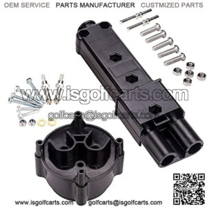 48 Volt MAC DC Charger Handle Plug and Receptacle Kit for Yamaha G19 & G22 Electric Golf Cart, OEM# JR1-H235A-00 JR1-H6181-02-00