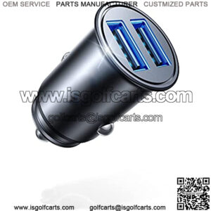 Car Charger, AINOPE Smallest 4.8A All Metal USB Car Charger Fast Charge Car Charger Adapter Flush Fit Compatible with iPhone 14 Pro Max/13/12/11/x/6s, iPad Air 2/Mini 3, Samsung Note 9/S10/S9/S8-Black