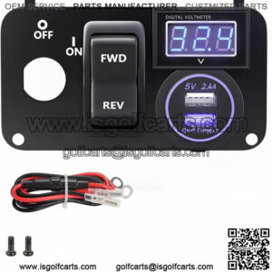 Golf Cart Key Switch Console Plate Fit EZGO TXT & PDS 2003-up Electric