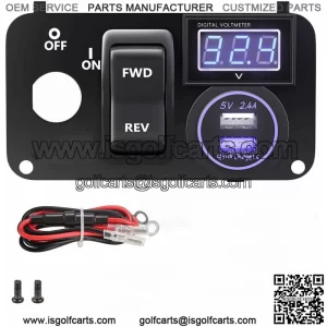 Golf Cart Key Switch Console Plate Fit EZGO TXT & PDS 2003-up Electric