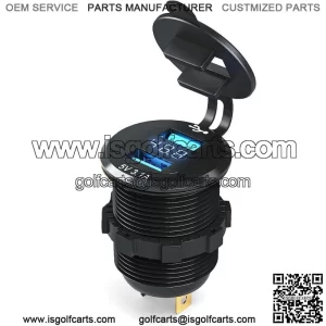 9-48V Golf Cart Voltage Meter with DualB 3.1 Charger for Yamaha Club Car EZGO