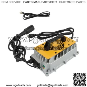 48V 17A Battery Charger For Club Car DS/Precedent Models 3-Pin Round Plug W/ OBC