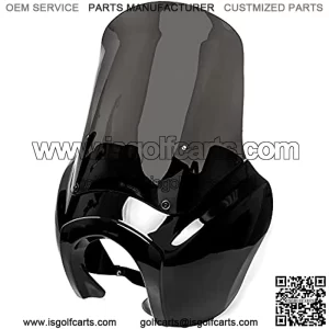 Krator Black & Smoke Tall Fairing Windshield Club Style Kit Compatible with 1999-2005 Harley-Davidson Dyna with Bottom Mount Headlight - Modification Required