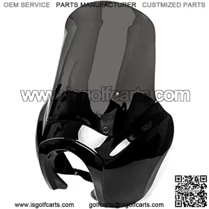 Krator Black & Smoke Tall Fairing Windshield Club Style Kit Compatible with Harley-Davidson Dyna, Super Glide T-Sport FXDXT, FXR