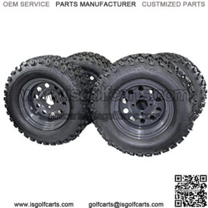 (Set of 4) 23x10.50-12 4 Ply Golf/ATVUTV/RTV Tires & Charcoal Grey Wheels ATW-013