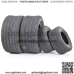 Set of 4 New Lawn Mower Turf Tires 15x6-6 Front & 18x8.5-8 Rear /4PR -13016/13028