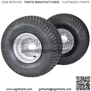 (Set of 2) 20x10.00-8 Tires & Wheels 4 Ply for Lawn & Garden Mower Turf Tires