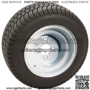 10" Steel White Wheels with Street Low Profile Tire Options Combo