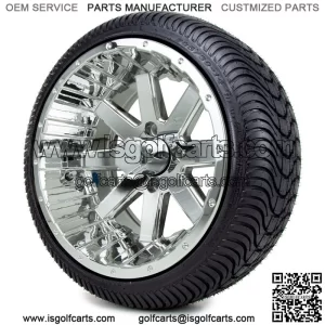 14" Chrome - Street Tire and Wheels Combo