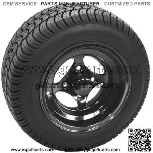 10" Black Wheels with Street Low Profile Tire Options Combo