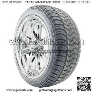 14" Chrome Wheels (ET-0) and Tires Combo