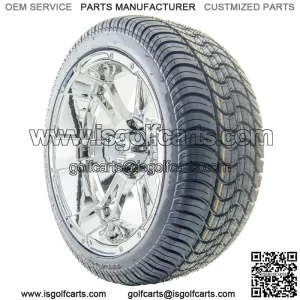 14" RX342 Chrome Wheels and Tires Combo