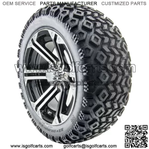 14" RX350 Machined Wheels and Lifted Tires Combo