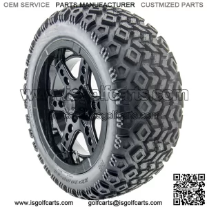 14" RX262 Black Wheels and Lifted Tires Combo