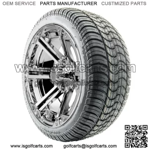 14" RX352 Chrome Wheels and Tires Combo