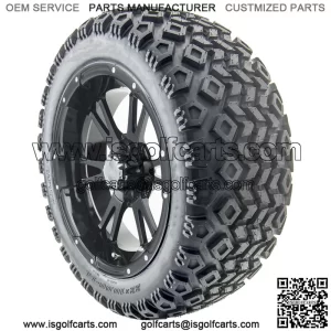 14" RX341 Black Wheels and Lifted Tires Combo