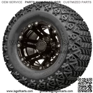 10" Painted Black Specter SS Wheels with Lifted Tires Combo