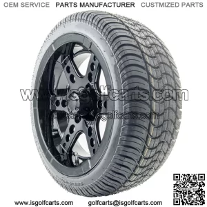 14" RX262 Black Wheels and Tires Combo