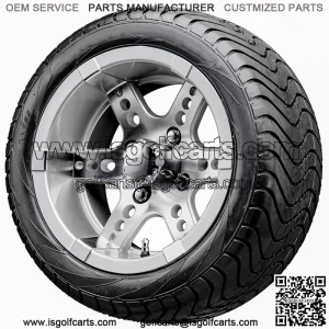 12" RX251 Machined Wheels and Tires Combo