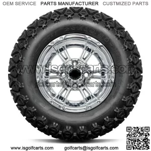 DoubleTake 23x10.5-12" Golf Cart Trail Tire & Wheel Combo (23" Tall Premounted)