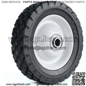 615 6 by 1.50-Inch Light Duty Steel Wheel for Lawn Mower, 1/2-Inch Ball Bearing, 1-3/4-Inch Centered Hub, Diamond Tread