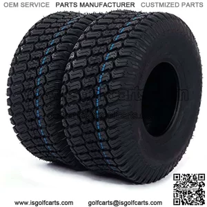 2pc Lawn Mower Tractor Cart Turf Tires 15x6.00-6 Turf Master Tread 15/6-6 4PR