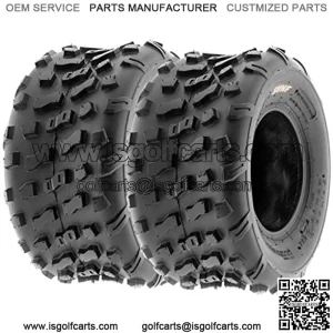 Set of 2 A022 20x10-9 ATV/UTV Off-Road Tires, 6-PR |Knobby Tread