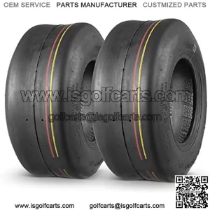 2 Pcs 13X5.00-6 Turf Tires for Lawn Mower 4PR Tubeless