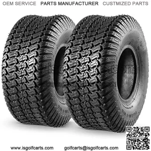 2 Pcs 15x6.00-6 Front Lawn Mower Tire for Garden Tractor Riding Mover, 4PR