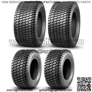 Set of 4 Lawn Mower Turf Tires 16x6.5-8 Front & 23x10.5-12 Rear 4PR Tubeless