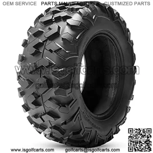 6PLY ATV Tires, 25x10-12 ATV Tires, 6PR All Terrain 25x10x12 Trail Sand ATV UTV Off-Road Tires | 17mm Tread Depth(Pack of 1, Tubeless)