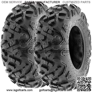 Set of 2 Power.II 19x7-8 ATV UTV Off-Road Tires, All-Terrain, 6 PR, Tubeless A051