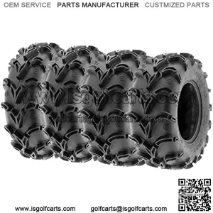 Set of 4 A050 26x9-12 Front & 26x11-12 Rear Deep Mud + Trail ATV UTV Off-Road Tires, 6PR, Tubeless