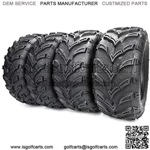 Set of 4 25" ATV Utility UTV All Terrain Tires 25x8-12 Front & 25x10-12 Rear 6PR fit 12in Rim
